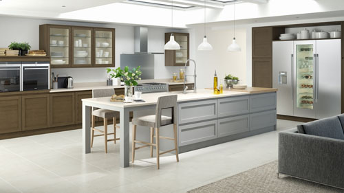 Shaker Smoked Oak & Light Grey